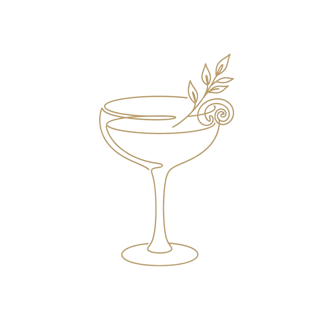 Hand-drawn cocktail glass illustration