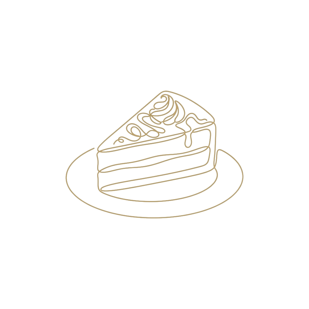 Hand-drawn dessert drizzle illustration