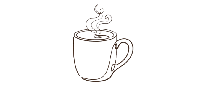 Hand-drawn coffee mug illustration